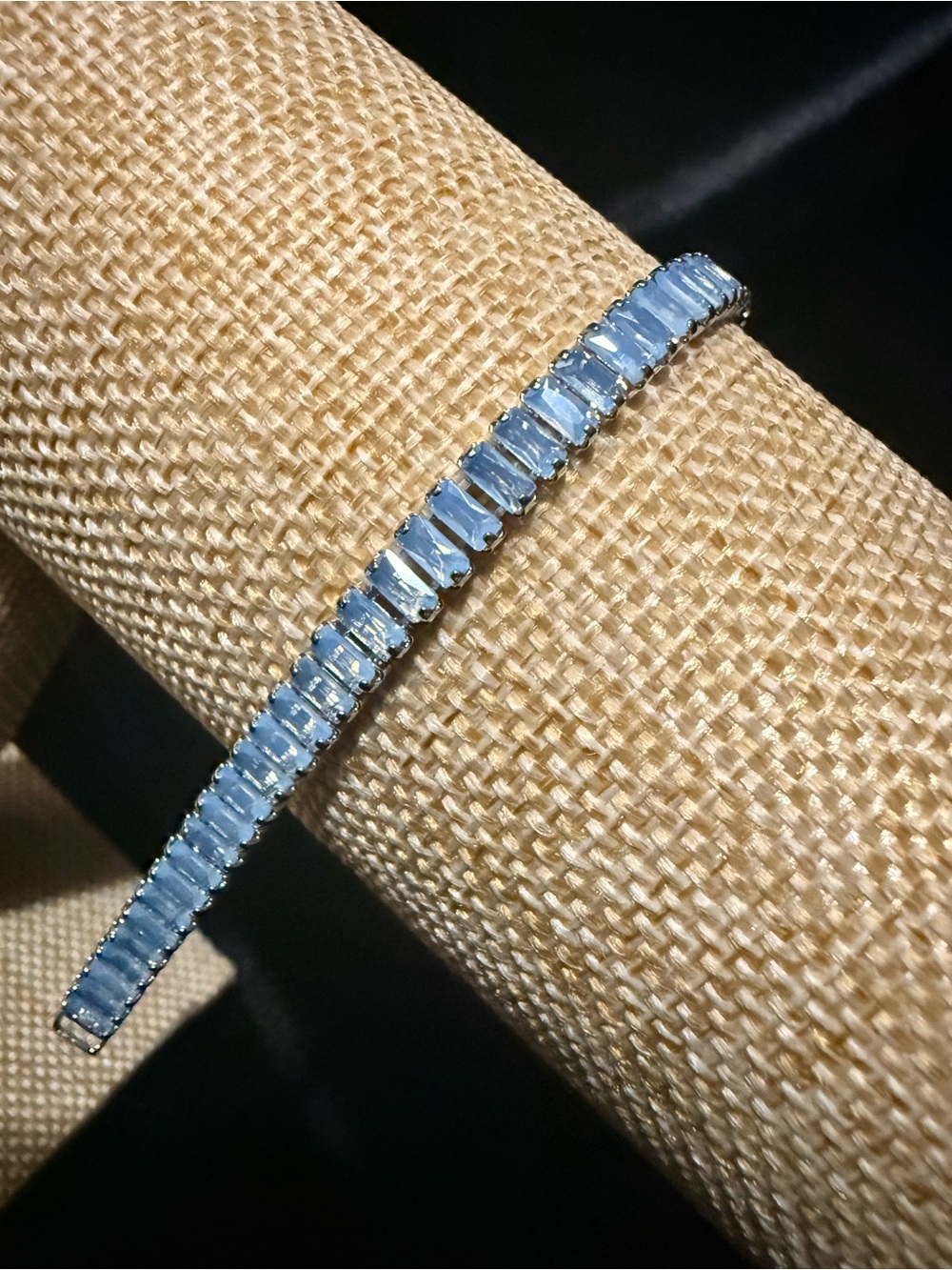 Baguette-Cut Icy Blue Tennis Bracelet - Women Jewelry